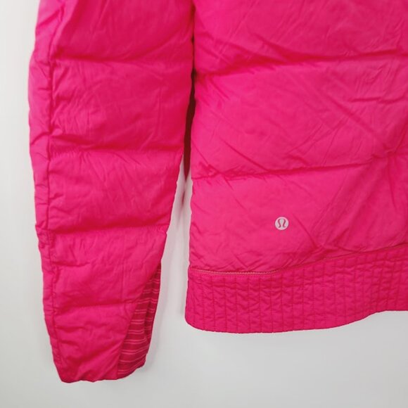 Lululemon Women's Pink Fluffed Up Quilted Padded Puffer Hooded Pullover Size - Picture 5 of 6